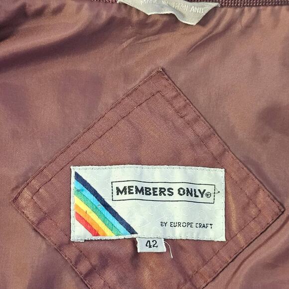 Members Only Vintage Unisex 80s Retro Racer Bomber Jacket Size 42 Large - Picture 6 of 13